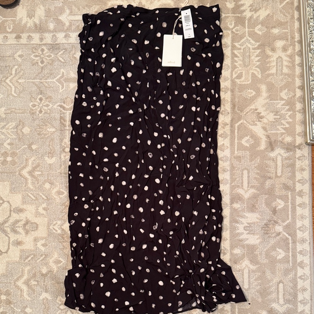 Wilfred Black and White High-Low Skirt